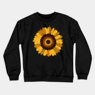 Spirograph collage sunflower Crewneck Sweatshirt